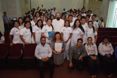 Presenta el Doctor Raúl Romero Cabello la cuarta edición de su libro "Microbiología y parasitología humana. Bases etiológicas de las enfermedades", ante estudiantes, docentes y autoridades del área de Ciencias de la Salud.
